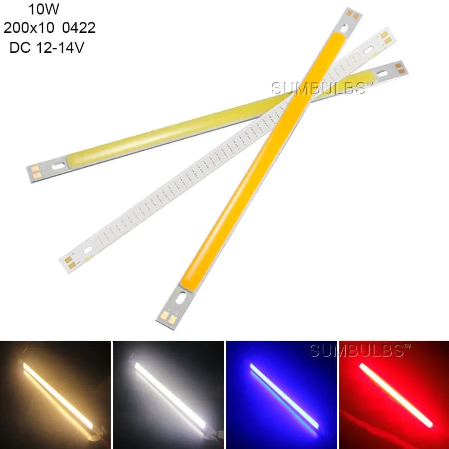 1 واط-50 واط COB LED، شريط إضاءة، دافئ، طبيعي، أبيض نقي، أزرق، أحمر، مصفوفة LED، بار، رقاقة، إضاءة DIY، داخلية وخارجية - 5