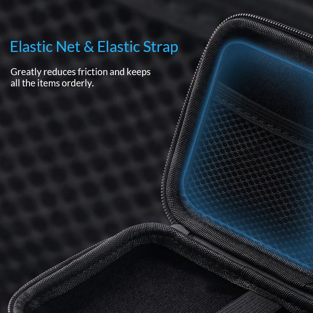 ORICO 2.5 Hard Disk Case Portable HDD Protection Bag for External 2.5 inch Hard Drive/Earphone/U Disk Hard Disk Drive Case Black - 3