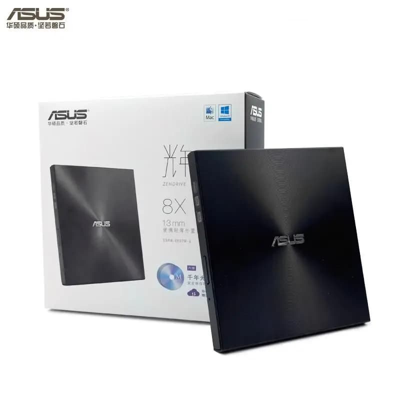 محرك أقراص خارجي من ASUS SDRW-08U7M-U 8X لحرق الأقراص المدمجة/دي في دي عبر منفذ USB للكمبيوتر المحمول