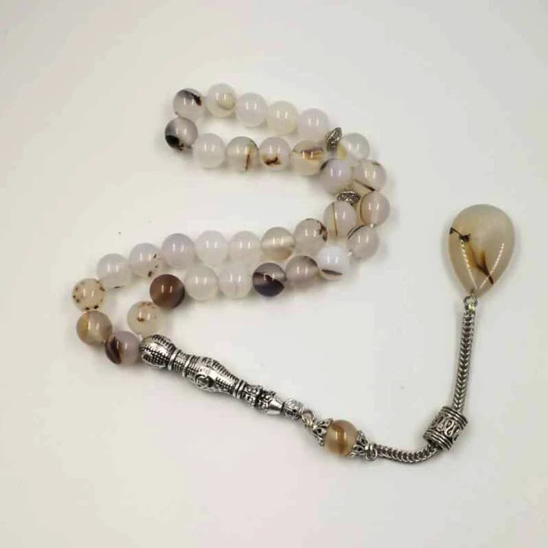 Natural agates stone Tasbih 33 66 99beads Islamic Luxurious rosary men Muslim misbaha gemstone prayer beads bracelets Eid gift - 4