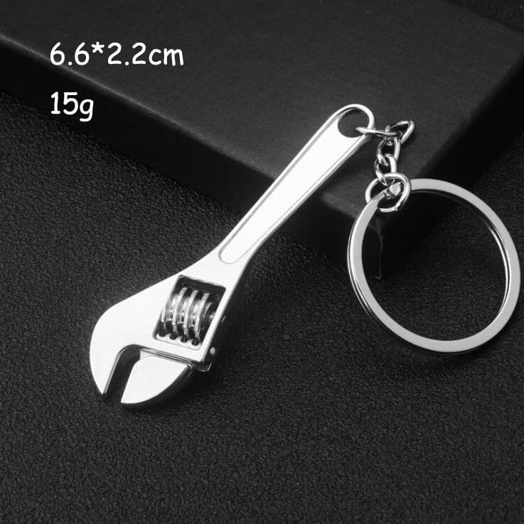 Keychains For Men Car Bag KeyRing Outdoor Combination Tool Portable Mini Utility Pocket Clasp Ruler Hammer Wrench Pliers Shovel - 2