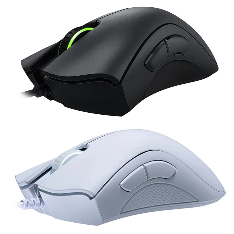 ماوس ألعاب سلكي أصلي Razer DeathAdder Essential بدقة 6400DPI، مستشعر بصري، 5 أزرار مستقلة للابتوب والكمبيوتر - 5