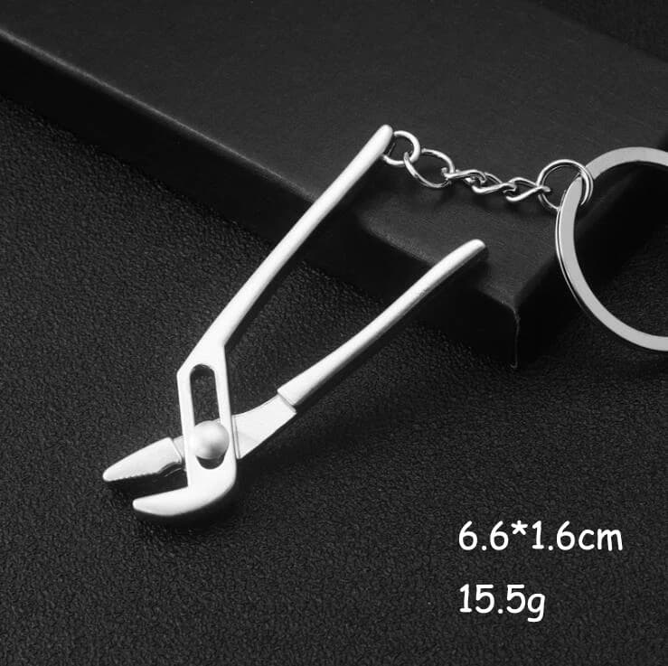 Keychains For Men Car Bag KeyRing Outdoor Combination Tool Portable Mini Utility Pocket Clasp Ruler Hammer Wrench Pliers Shovel - 6