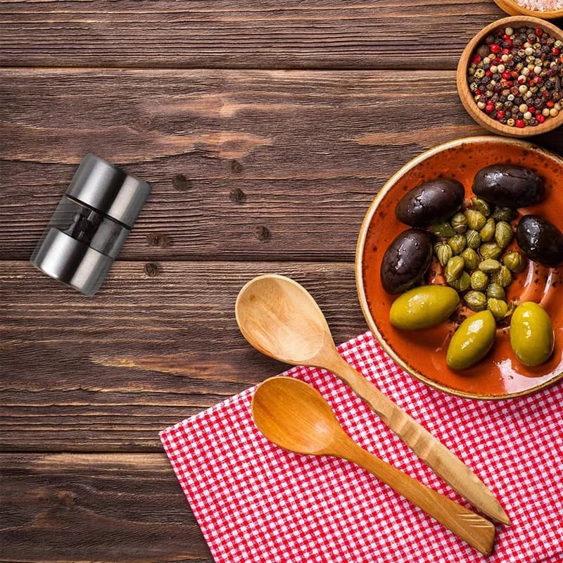 Manual Salt Pepper Grinder Stainless Steel Portable Mini Mill Grinder For Herb Pepper Spice Rose Salt Kitchen Grinding Gadgets - 6
