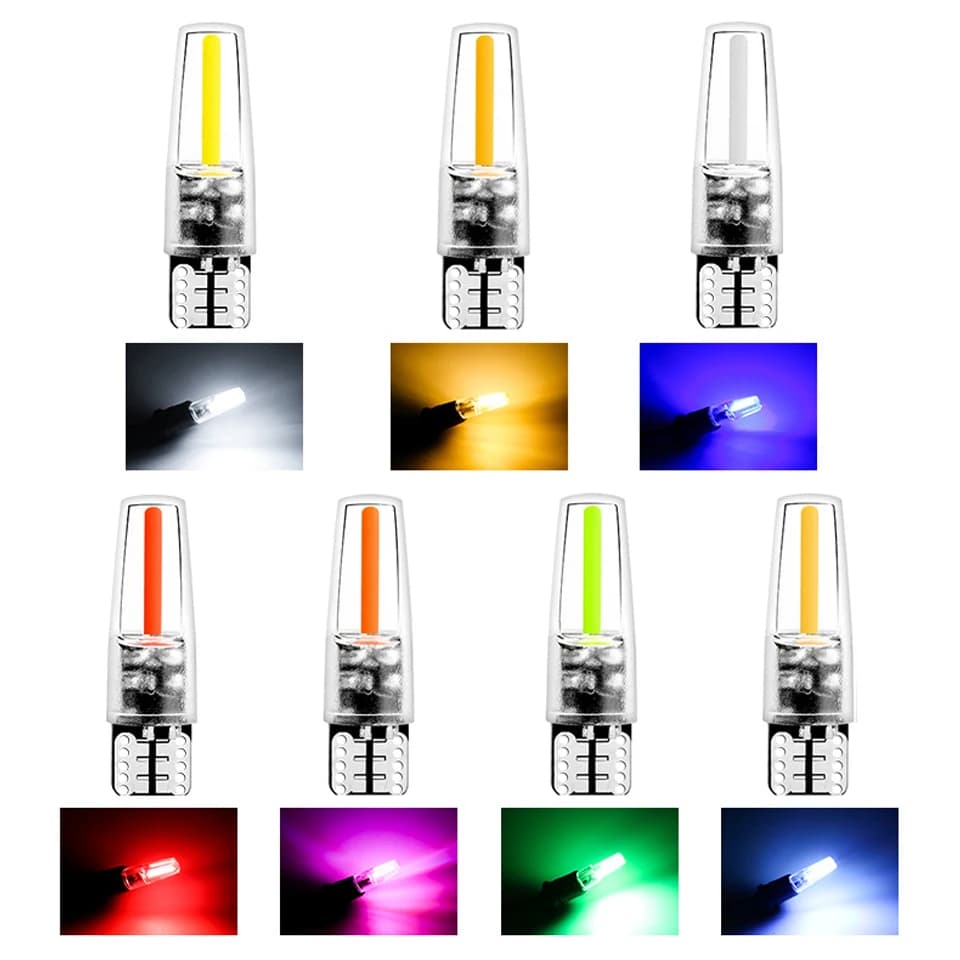 1 قطعة، أحدث W5W LED T10، خيوط COB، 360 درجة، إضاءة سيارة، LED، قراءة، قبة، لمبة إسفين، DRL، تصفيف سيارة، 12 فولت - 3