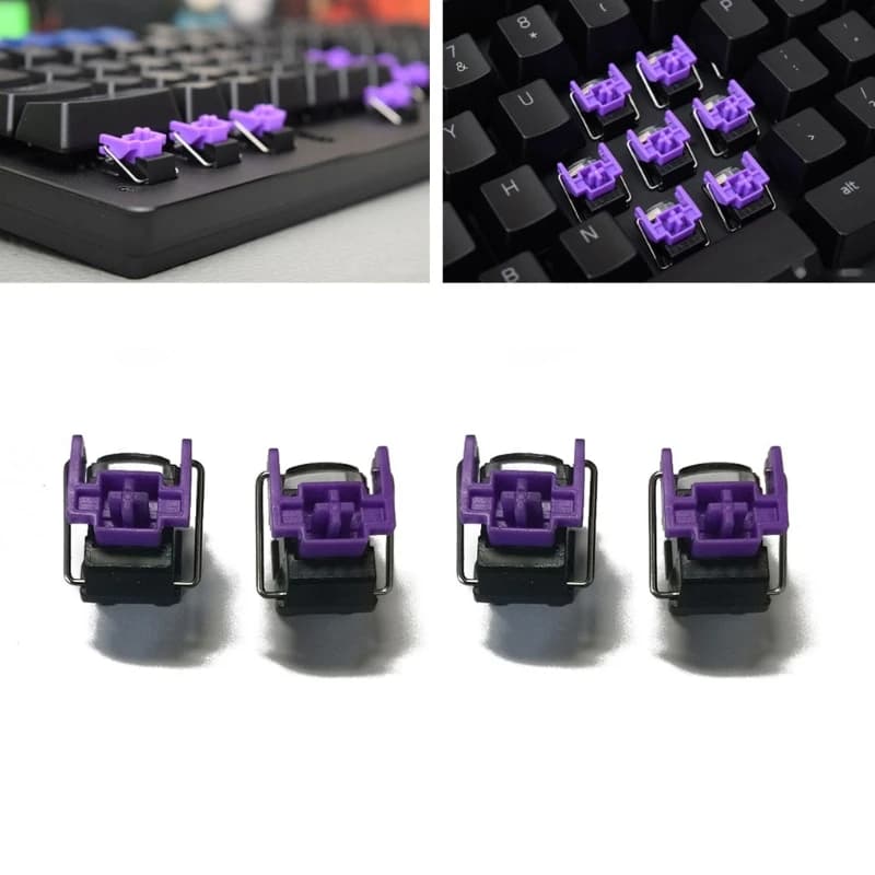 مفاتيح Razer بنفسجية بصرية استبدال ساخن لـ Razer Huntsman Elite لوحة مفاتيح ميكانيكية للألعاب 4 قطع - 5