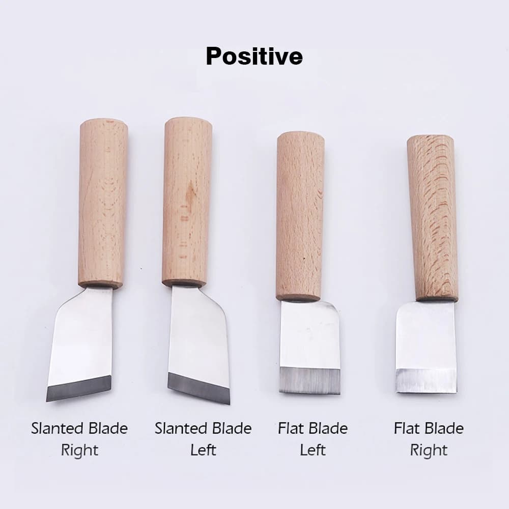 WUTA Professional Leather Craft Cutting Knife DIY Craft Knife Sharping Skiving Tool High Speed Steel Blade Right/Left Handed - 5