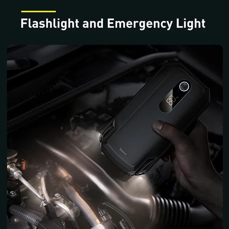 Baseus 20000mAh Car Jump Starter Power Bank 2000A 20000mAh Car Battery Charger Auto Emergency Booster Starting Device Jump Start - 6