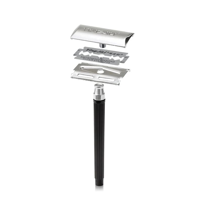 1 Razor Handle + 1 Blade Men Shaving Classic Manual Shaver Double Edges Safety Razors Metal Traditional Shaver - 6