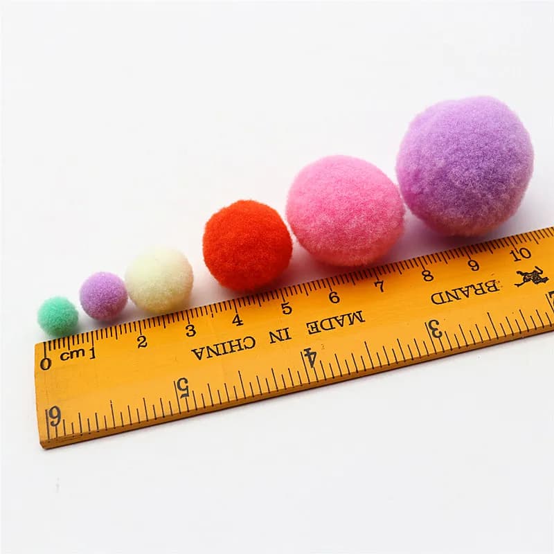 رقيق لينة Pompom 8 مللي متر 10 مللي متر 15 مللي متر 20 مللي متر 25 مللي متر 30 مللي متر أفخم Pompom DIY بها بنفسك ديكور المنزل لوازم الخياطة الحرف اليدوية 10 جرام - 6