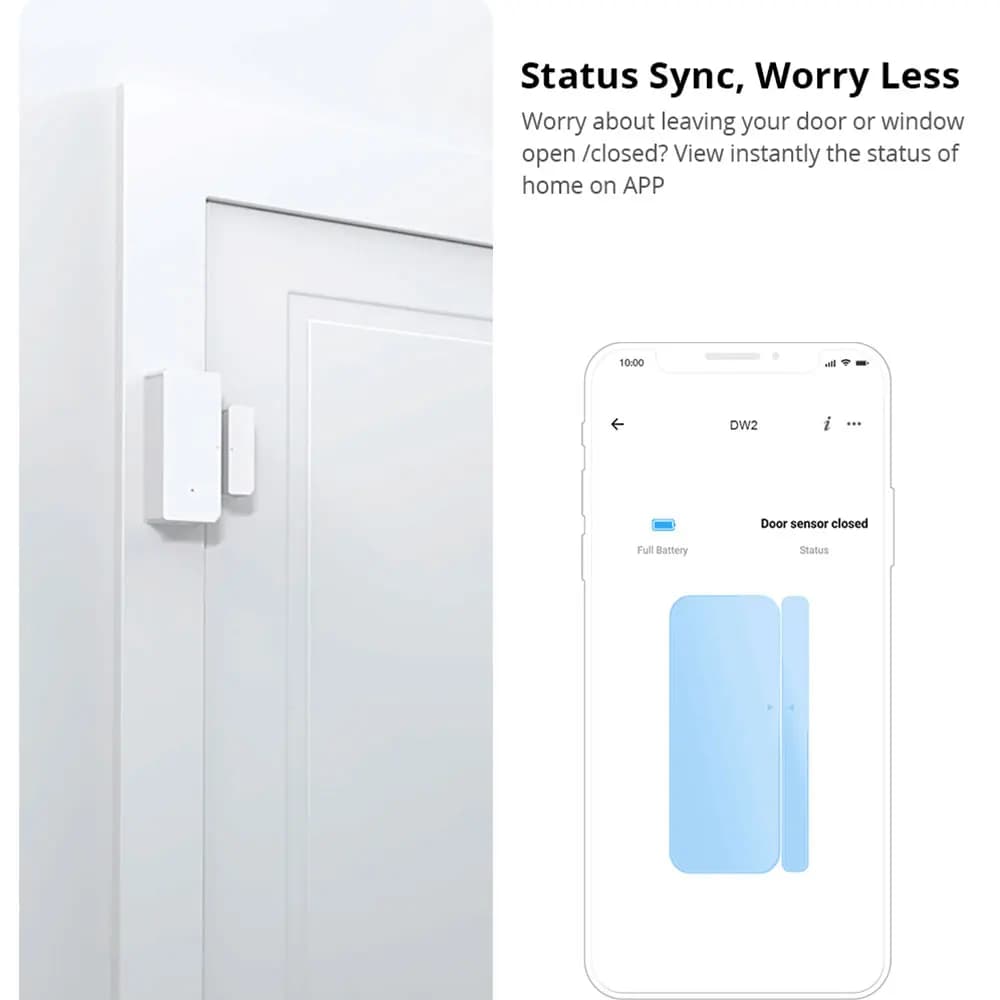 سونوف DW2-WiFi مستشعر باب نافذة أمان لاسلكي إنذار منزلي يعمل مع تطبيق eWeLink يدعم أجهزة سونوف IFTTT - 3
