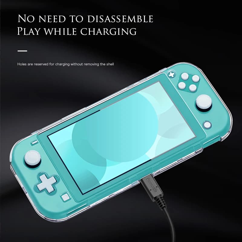 غطاء حماية مضاد للانزلاق من DATA FROG متوافق مع وحدة تحكم الألعاب Switch Lite، غطاء كامل من الكريستال لجهاز Switch Lite - 2