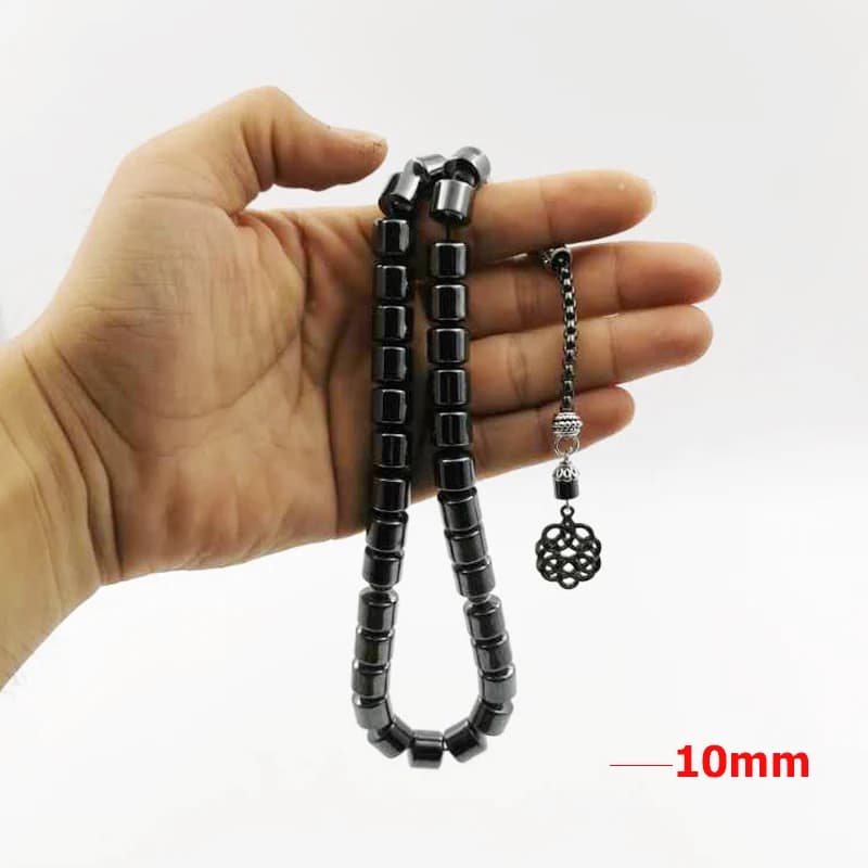سبحة من حجر الهيماتيت الطبيعي تعزز الدورة الدموية، مسبحة 33 حبة، سوار إسلامي، هدية مسلمة، إكسسوارات تركية - 6