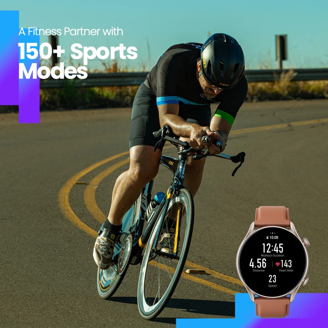 ساعة Amazfit GTR 3 Pro GTR3 Pro GTR-3 Pro الذكية بشاشة AMOLED مقاس 46 ملم ونظام Zepp OS وتطبيق وبطارية تدوم 12 يومًا وأكثر من 150 وضعًا رياضيًا - 2