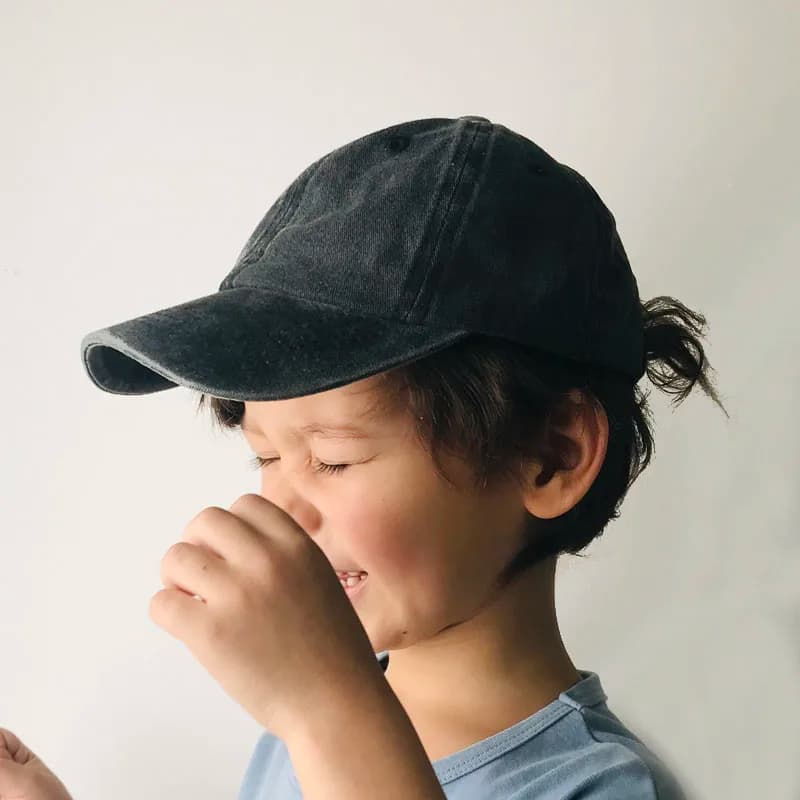 2023 New Vintage Washed Cotton Baseball Cap Parent Kids Sun Hats For Boy Girl Spring Summer Snapback Baby Hat - 4