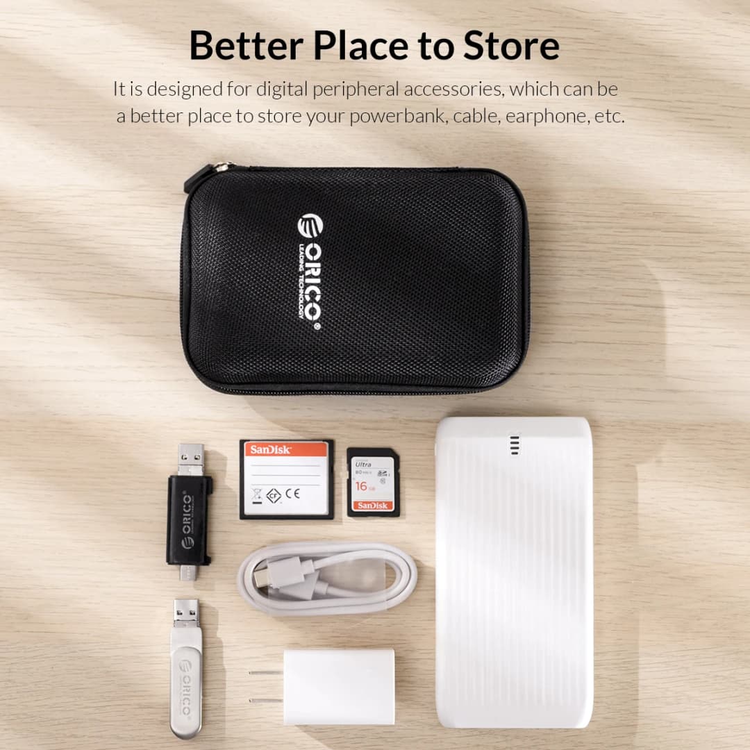 ORICO 2.5 Inch HDD Box Bag Case Portable Hard Drive Bag for External Portable HDD hdd box case storage Protection Black/Red/Blue - 4