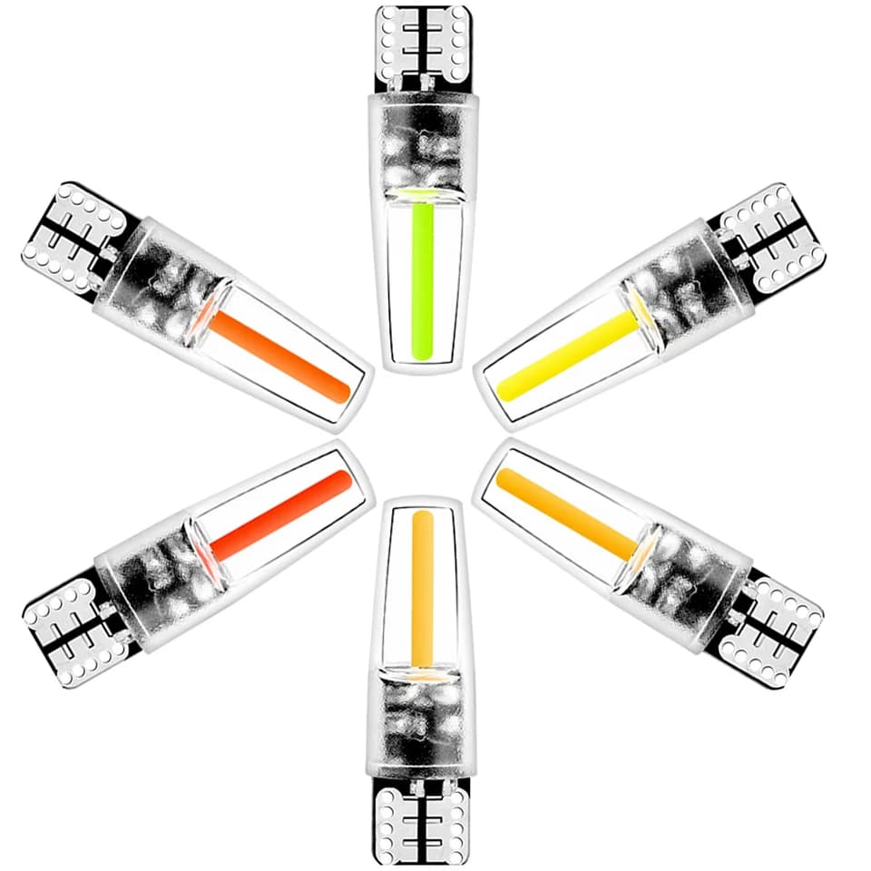 1 قطعة، أحدث W5W LED T10، خيوط COB، 360 درجة، إضاءة سيارة، LED، قراءة، قبة، لمبة إسفين، DRL، تصفيف سيارة، 12 فولت - 4