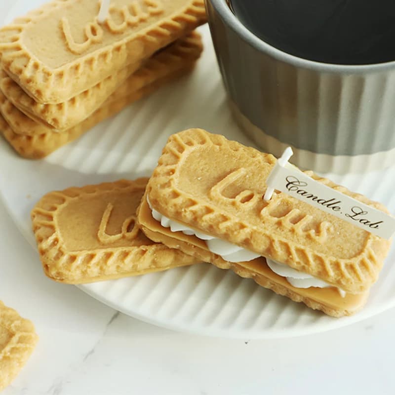 DIY Biscuit Shape Candle Silicone Mold Home Cars Aromatherapy Decoration Handmade Biscuit Chocalate Baking Mould - 3