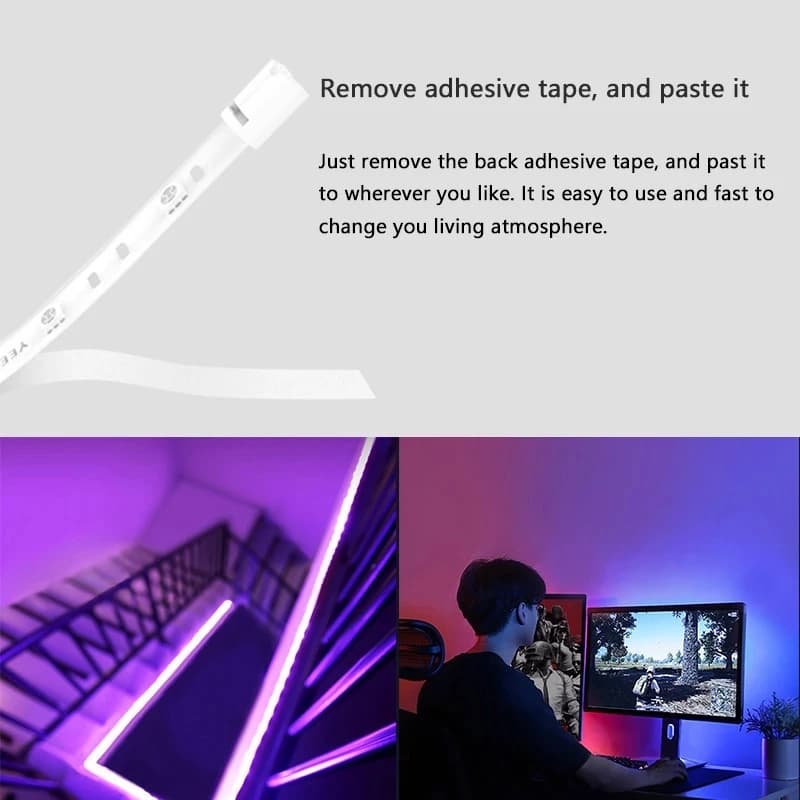 الإصدار العالمي ييلايت أورورا شريط إضاءة ذكي 1S ألوان RGB واي فاي 2 متر إلى 10 متر 60 ليد شريط إضاءة لتطبيق شاومي مي هوم هوم كيت - 5