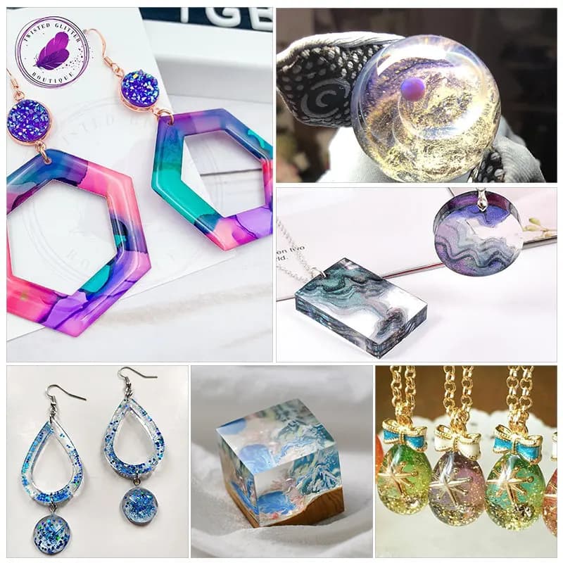 16 Styles Epoxy Casting Molds Set Silicone UV Casting Tools Kits Resin Casting Molds For Jewelry Making DIY Earring Findings - 5