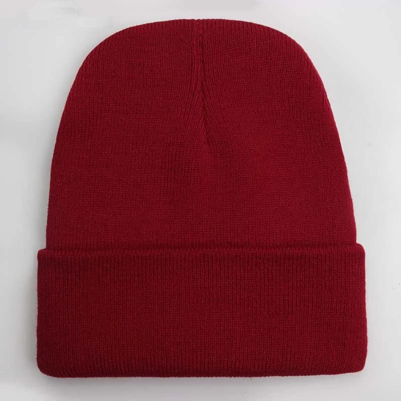 Solid Unisex Beanie Autumn Winter Wool Blends Soft Warm Knitted Cap Men Women SkullCap Hats Gorro Ski Caps 24 Colors Beanies - 5