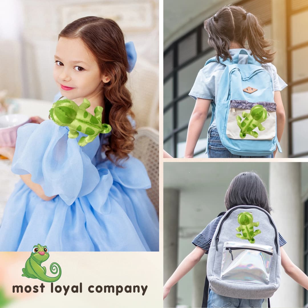 Pascal  Rapunzel Chameleon Plush Toy Soft Stuffed Animals Plush Shoulder Plush Suitable for Parties Perfect Gift for Kids - 2