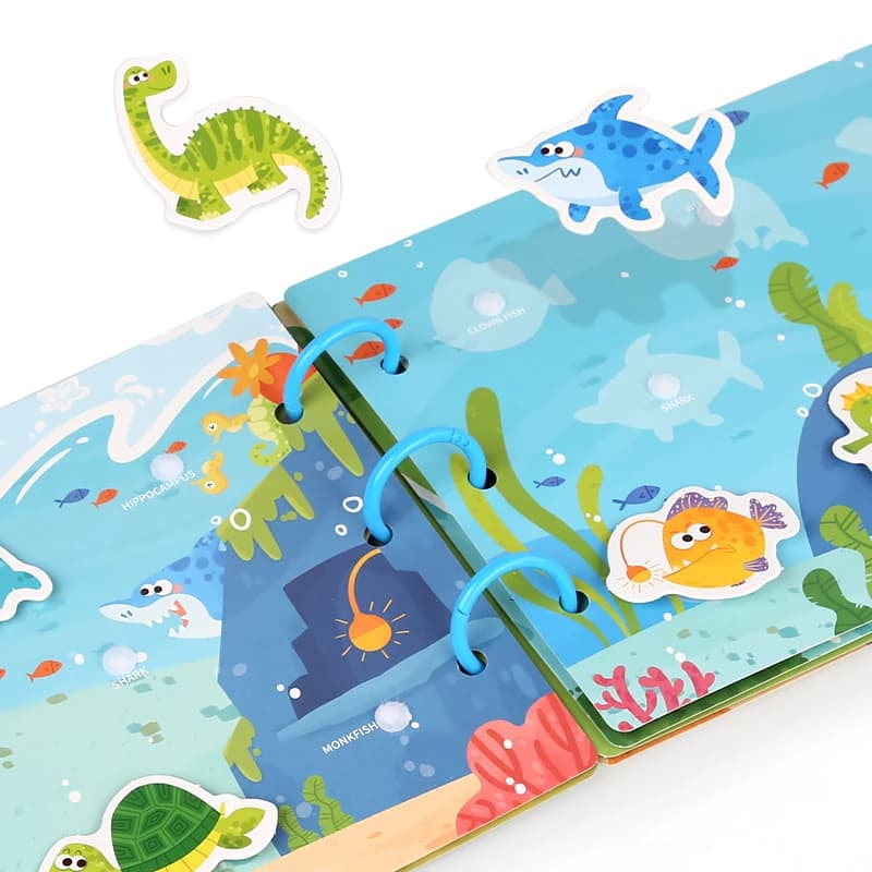 Montessori Baby Busy book My First Quiet Book Paste Early Learning Education Toy Children Toy Matching Game for Babies - 5