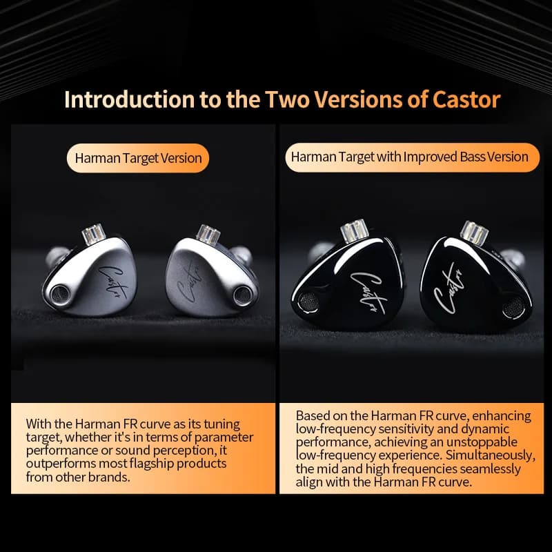 سماعة أذن جديدة من KZ Castor داخل الأذن، سماعة أذن HiFi، سماعة أذن ديناميكية عالية الجودة، سماعة أذن متوازنة قابلة للضبط، سماعة رأس مراقبة، سماعات أذن إلغاء الضوضاء - 3
