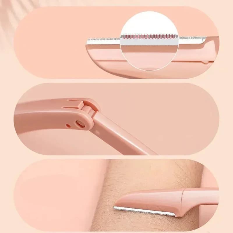 3 Pcs Eyebrow Trimmer for Ladies Face Eyebrow Shaper Shaver facial epilators for women Pocketknife Eyebrow profiler Hair Remover - 3