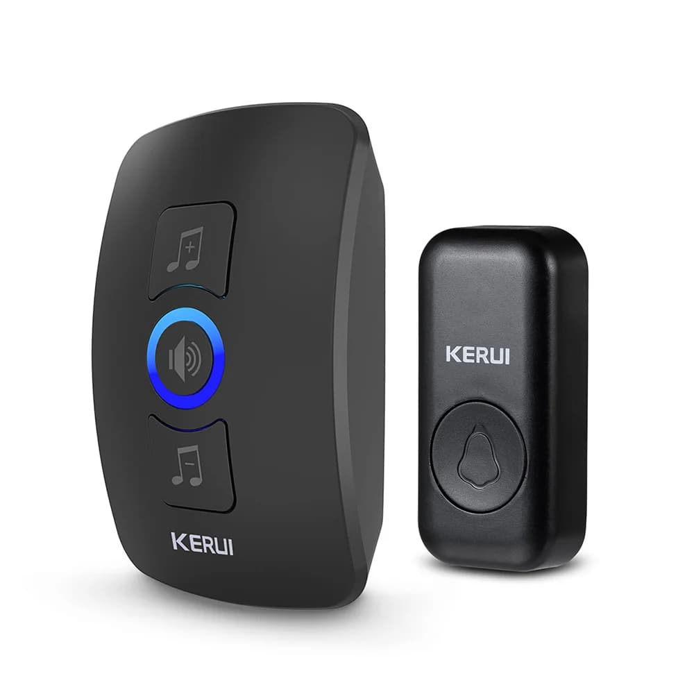 جرس باب لاسلكي KERUI مقاوم للماء للمنزل الذكي ألحان ترحيبية أجراس LED وميض أمان حجم قابل للتعديل - 6