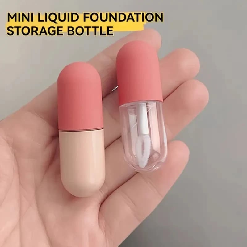 3/5Pcs Mini Empty Lip Gloss Tube Plastic Refillable Bottles Liquid Lipstick Container Lipgloss Sample Bottle Travel Accessories - 3