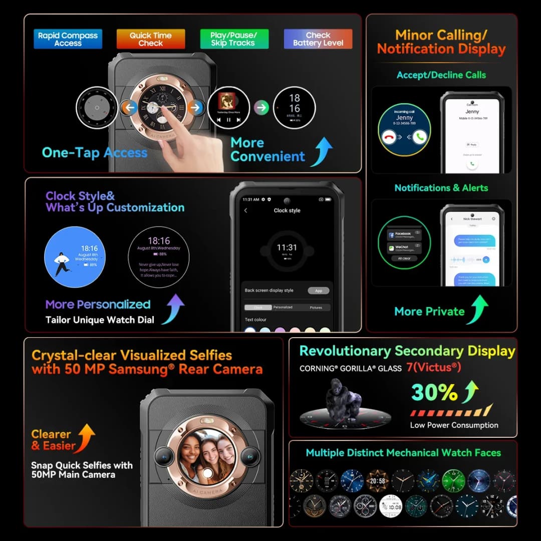 Blackview BL9000 Rugged Phone 24GB RAM+512GB ROM Global Version Telephone Portable 8800mAh 120W Fast Charge Android 5G Smartphon - 3