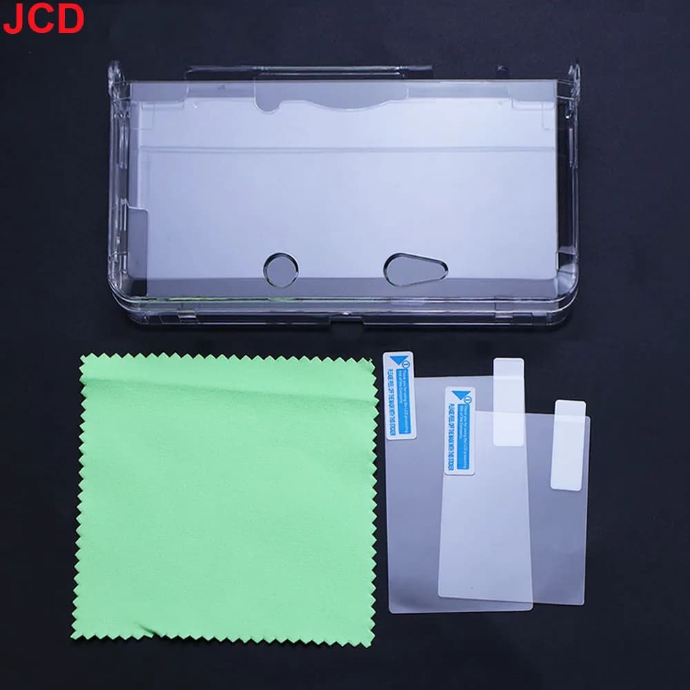 JCD Plastic Clear Crystal Shell Skin Case Cover For 3DS 3DS XL LL New 3DS New 3DS XL/LL Game Console With Screen Protective Film - 2