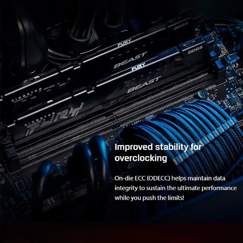ذاكرة كينجستون FURY Beast DDR5 16 جيجا 8 جيجا 4800 5200 5600 ميجا هرتز كمبيوتر مكتبي لمعالج AMD Intel لوحة أم ذاكرة رام 288 دبوس وحدة ذاكرة - 4