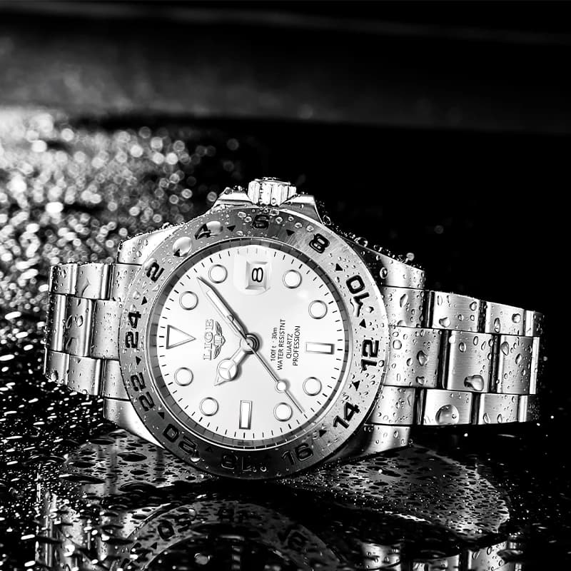 LIGE Hot Sell Men Watch Sport Mens Watches Top Brand Luxury  Military Waterproof Full Steel Quartz Clock Men Relogio Masculino - 3