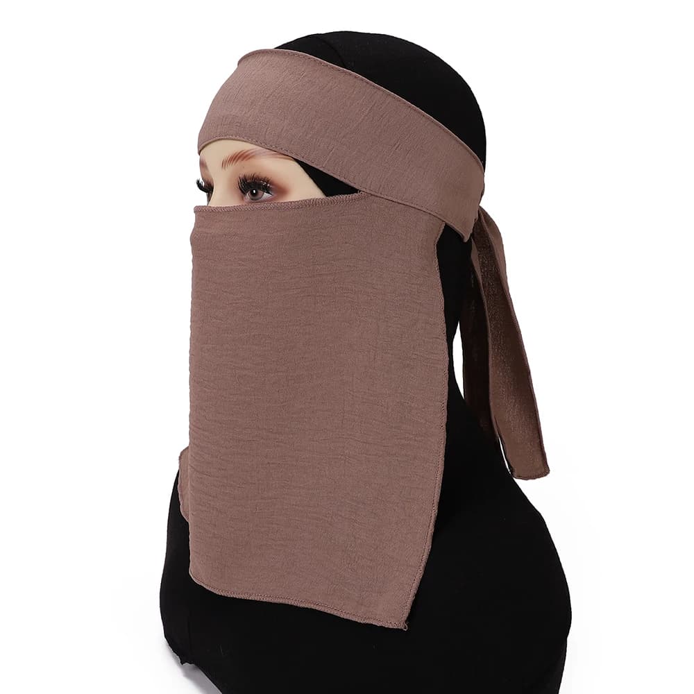 نقاب قصير قرصة العين تنفس نيدا عيد رمضان بالجملة المرأة المسلمة الحجاب السعودية غطاء الوجه الحجاب النقاب - 4