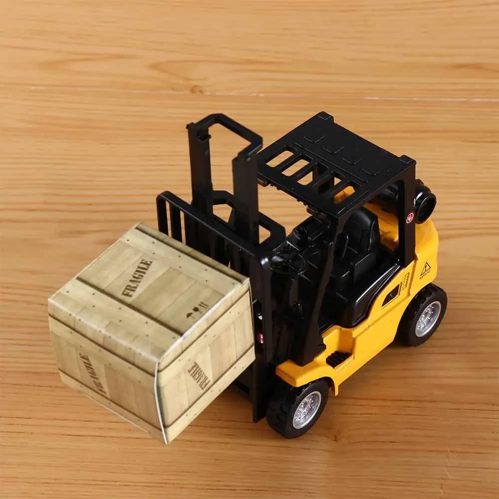 Car Play Toy Vehicle Set Toy Vehicles Vehicle Construction Die-Cast Model Forklift Friction Toy Pallet Interactive Toy - 2