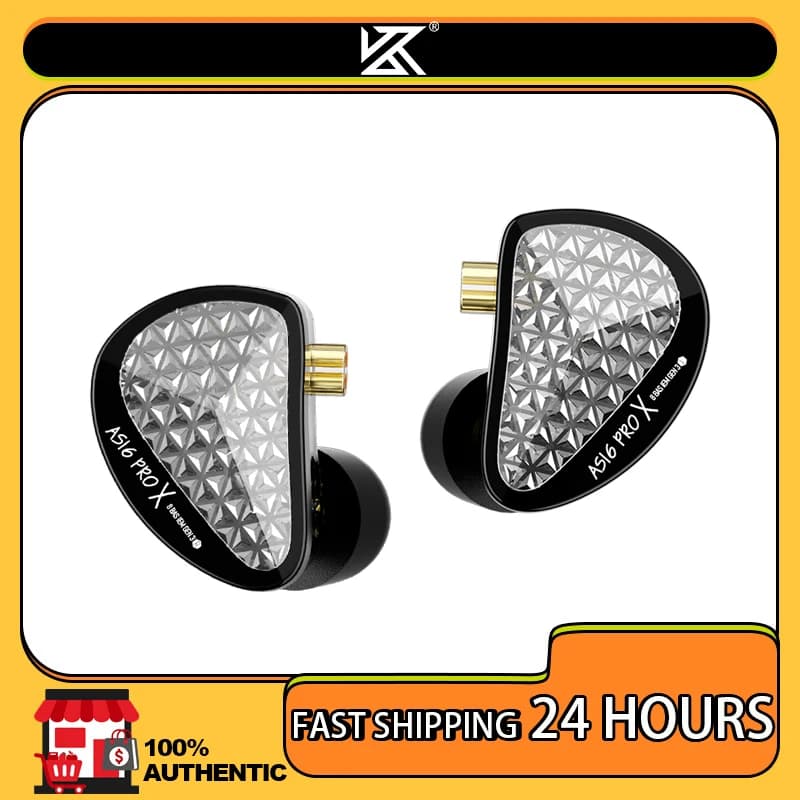 KZ AS16 برو X سماعة أذن 8 سماعة أذن متوازنة رياضية إلغاء الضوضاء سماعة ألعاب مع كابل صوت قابل للفصل
