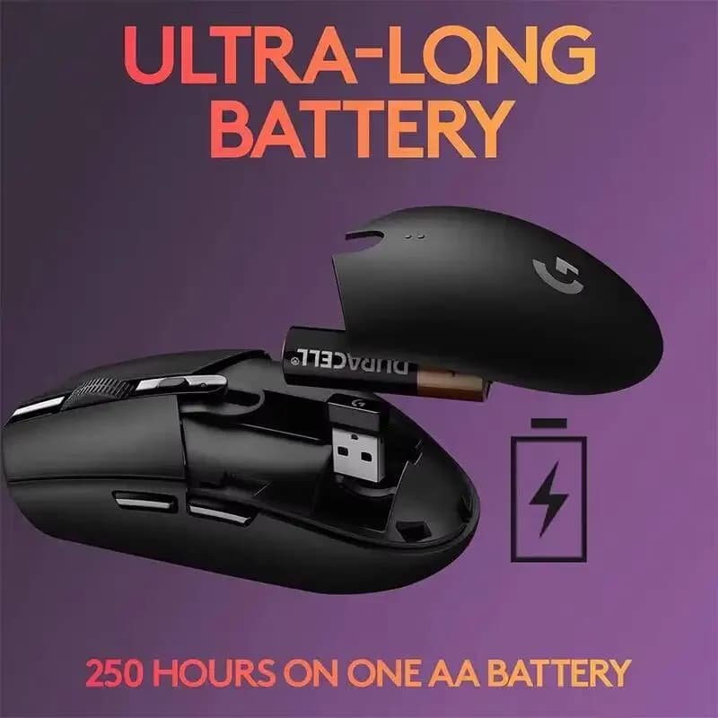 ماوس الألعاب اللاسلكي Logitech G305 Lightspeed مع 6 أزرار قابلة للبرمجة ودقة 12000DPI وبطارية USB وإضاءة RGB أصلية - 5