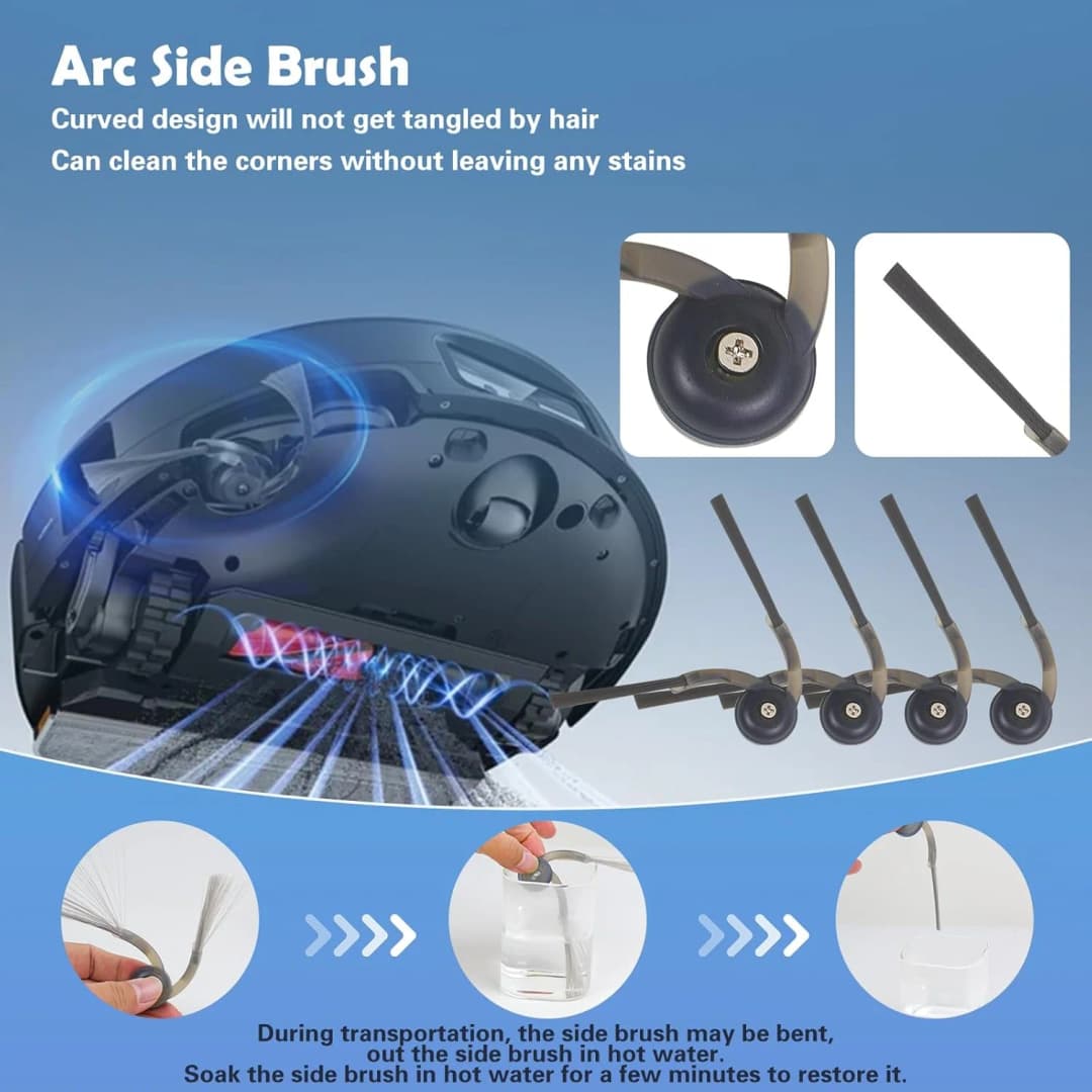 قطع غيار Roborock Saros 20 Sonic / S10 MaxV Ultra مكنسة كهربائية بكرة رئيسية فرشاة جانبية فلتر قطعة قماش كيس غبار - 6