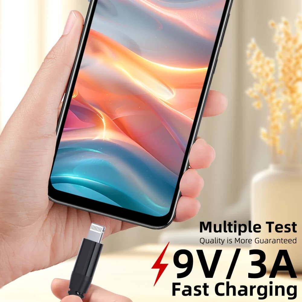 LAIHONEN  USB C to Lightning Nylon Braided Cable Fast Charging Data Sync Cord 1/3 Pack for iPhone 14 13 12 11 Pro XR XS - 5