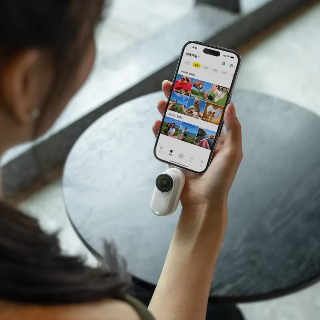 قارئ سريع رسمي Insta360 GO 3/GO 3S، يدعم Type-C و Lightning، نقل الملفات + محول شحن مباشر - 6