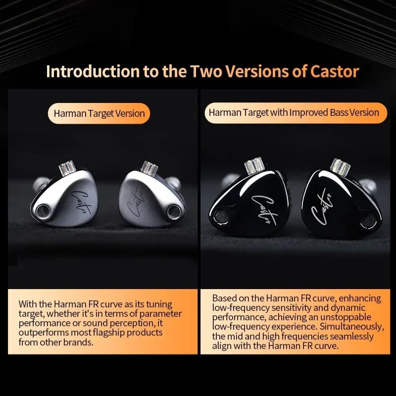 سماعة أذن جديدة من KZ Castor داخل الأذن، سماعة أذن HiFi، سماعة أذن ديناميكية عالية الجودة، سماعة أذن متوازنة قابلة للضبط، سماعة رأس مراقبة، سماعات أذن إلغاء الضوضاء - 4