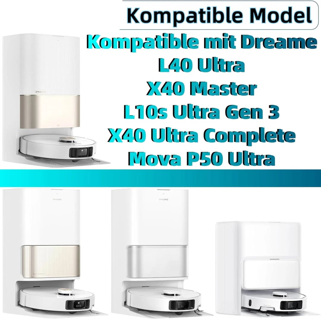 Dreame L10s Ultra Gen 3، X40 Ultra، L40 Ultra، L30s Pro Ultra Heat، P10 Pro Ultra، فرشاة Tricut، فلتر، ممسحة، حقيبة قماش - 3