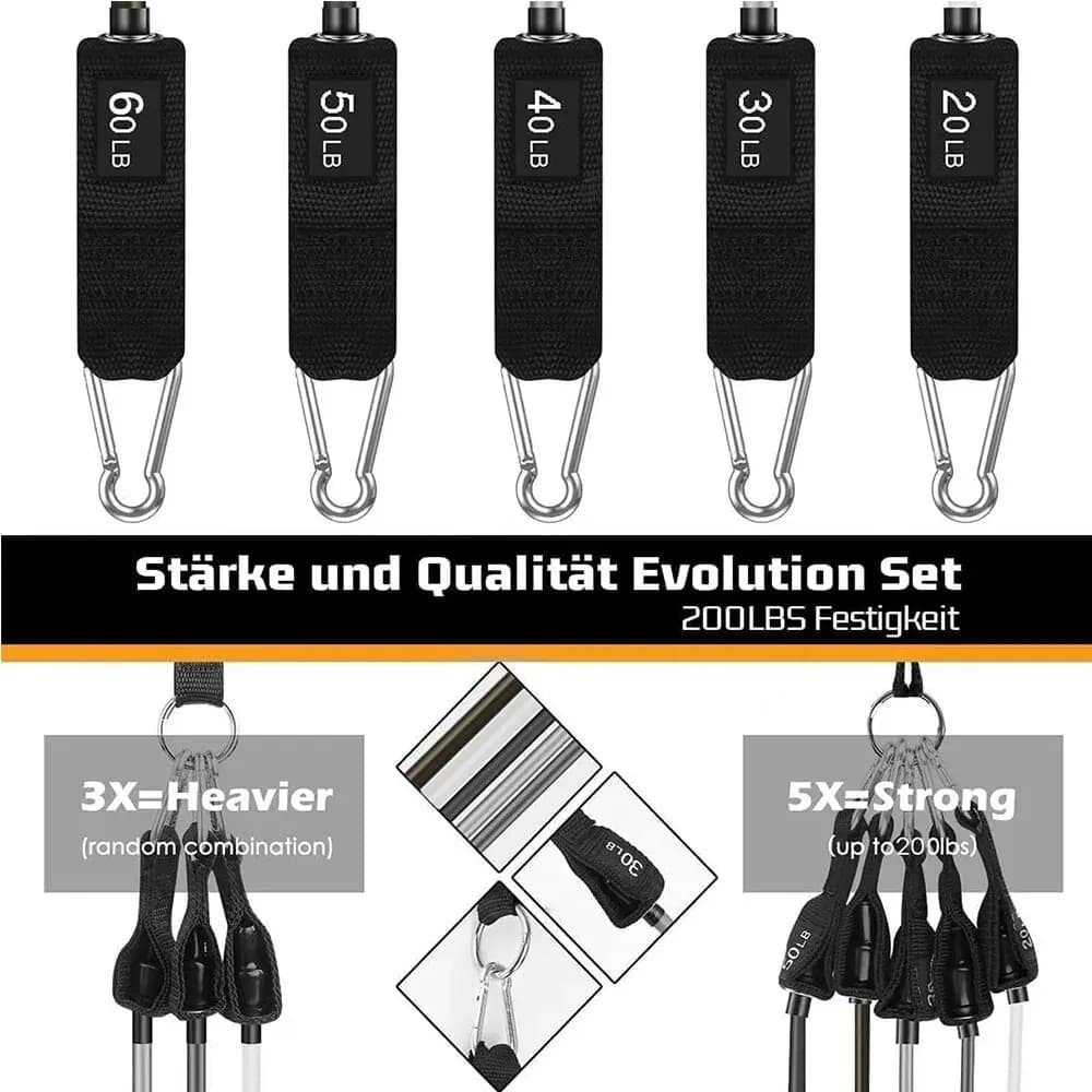 Resistance Bands Set Tension Pull Rope for Men Women Workout Exercise Bands for Fitness Home Gym Strength Training Equipment - 2