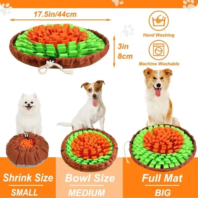 Washable Felt Pet Sniffing Pad Foldable Dog Slow Feeding Mat Toy Dog Training Snuff Mat - 5