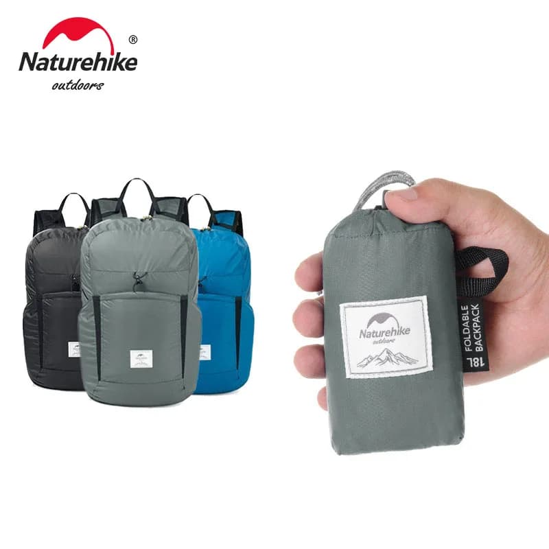 حقيبة ظهر Naturehike Cloudy Goose 18L 22L من السيليكون قابلة للطي خفيفة الوزن محمولة مقاومة للماء حقيبة كتف خارجية للمشي لمسافات طويلة - 3