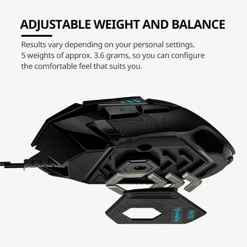 ماوس ألعاب سلكي Logitech G502hero Master، 502 Esports، آلية أكل الدجاج، ماكرو CS، برمجة محيطية - 3