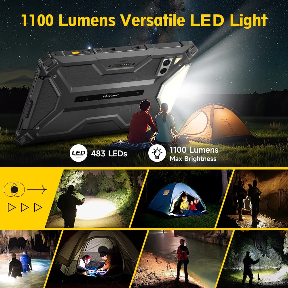 جهاز لوحي Ulefone Armor Pad 4 Ultra 5G متين: تصوير حراري، شاشة 10.36" 2K، حتى 16GB RAM و256GB ROM، أندرويد، بطارية 11800mAh - 3