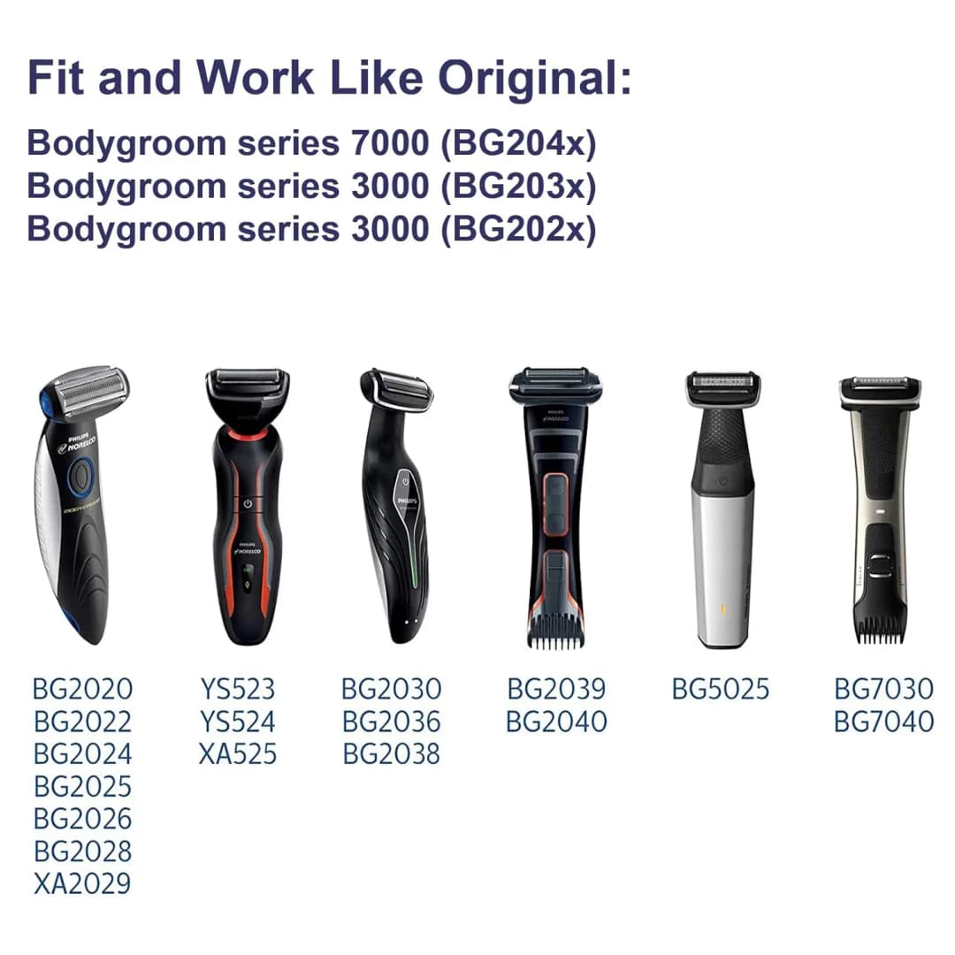 رأس استبدال لماكينة تشذيب الجسم LISI BG2000 مناسب لماكينات فيليبس نوريلكو Bodygroom BG7040 BG7030 BG5025 BG2020 BG2039 - 2